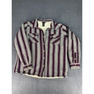 Wrangler Retro Flannel Lined Jacket, XXL, Model# LW4009M, Purple & Gray